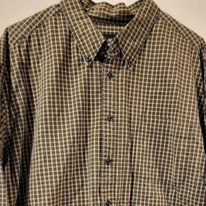Eddie Bauer Long Sleeve Button Down Plaid Shirt XL